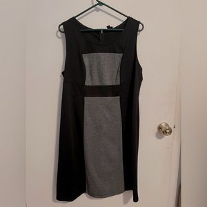 Black and gray sleeveless Merona. Plus size 1 (about size 16). slimming pattern.